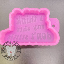 Load image into Gallery viewer, My Stuff Don&#39;t Stink Silicone Mold 4.5&quot; wide x 2.75&quot; tall x 1&quot; deep
