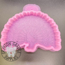 Load image into Gallery viewer, Peacock Silicone Mold 4.5&quot; wide x 4&quot; tall x 1&quot; deep
