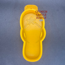 Load image into Gallery viewer, Flip Flop with Flower Silicone Mold  2.5” W x 5” T x 1&quot; deep

