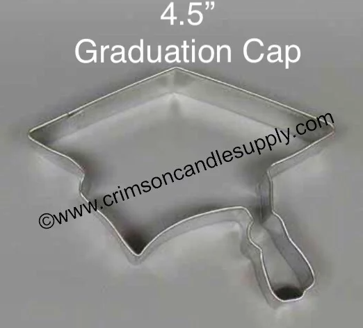 Graduation cap metal cookie cutter 4.5”