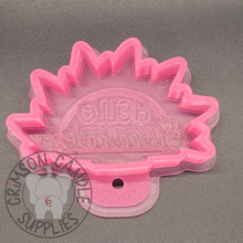 Load image into Gallery viewer, Hello Summer Silicone Mold 4.75&quot; wide x 3&quot; tall x 1&quot; deep
