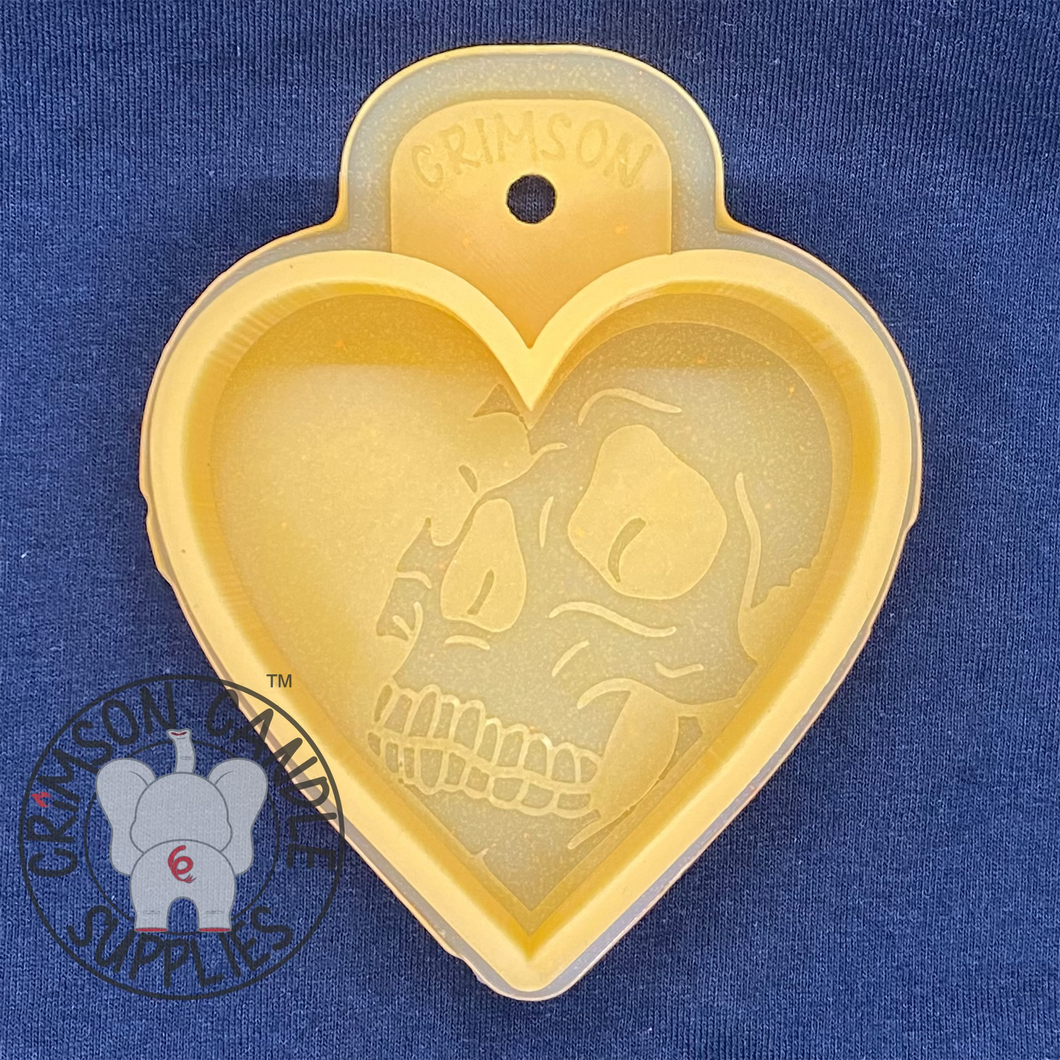 Skull Inside Heart Silicone Mold 3.75