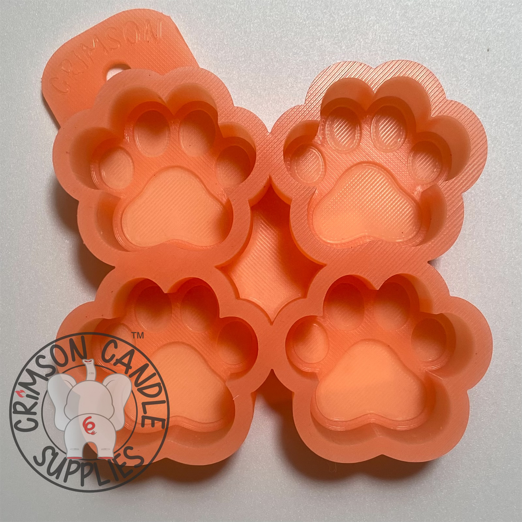 Paw Print Mini Silicone Mold (©CCS) (4 Pack)