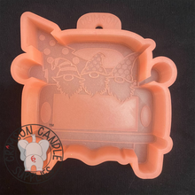 Load image into Gallery viewer, Gnomes and a Christmas Tree Truck (rear view) Silicone Mold 4.5” x 4.5” x 1&quot; deep
