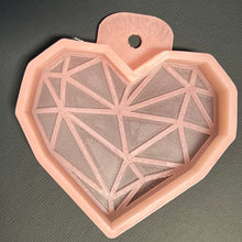 Load image into Gallery viewer, Stained Glass Heart Mold 4&quot; Wide x 3.5&quot; Tall x 1&quot; deep

