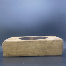Load image into Gallery viewer, Wooden Cheese Bowl Rectangle  8” Length X 4”Wide X 2”Tall
