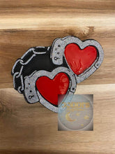 Load image into Gallery viewer, Heart Handcuffs Silicone Mold 1&quot; deep
