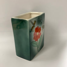 Load image into Gallery viewer, Dragonfly and Flowers Rectangle Ceramic Container 12 oz.
