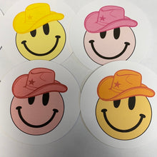 Load image into Gallery viewer, 2.5” Cardstock Circles Cowboy Smileys
