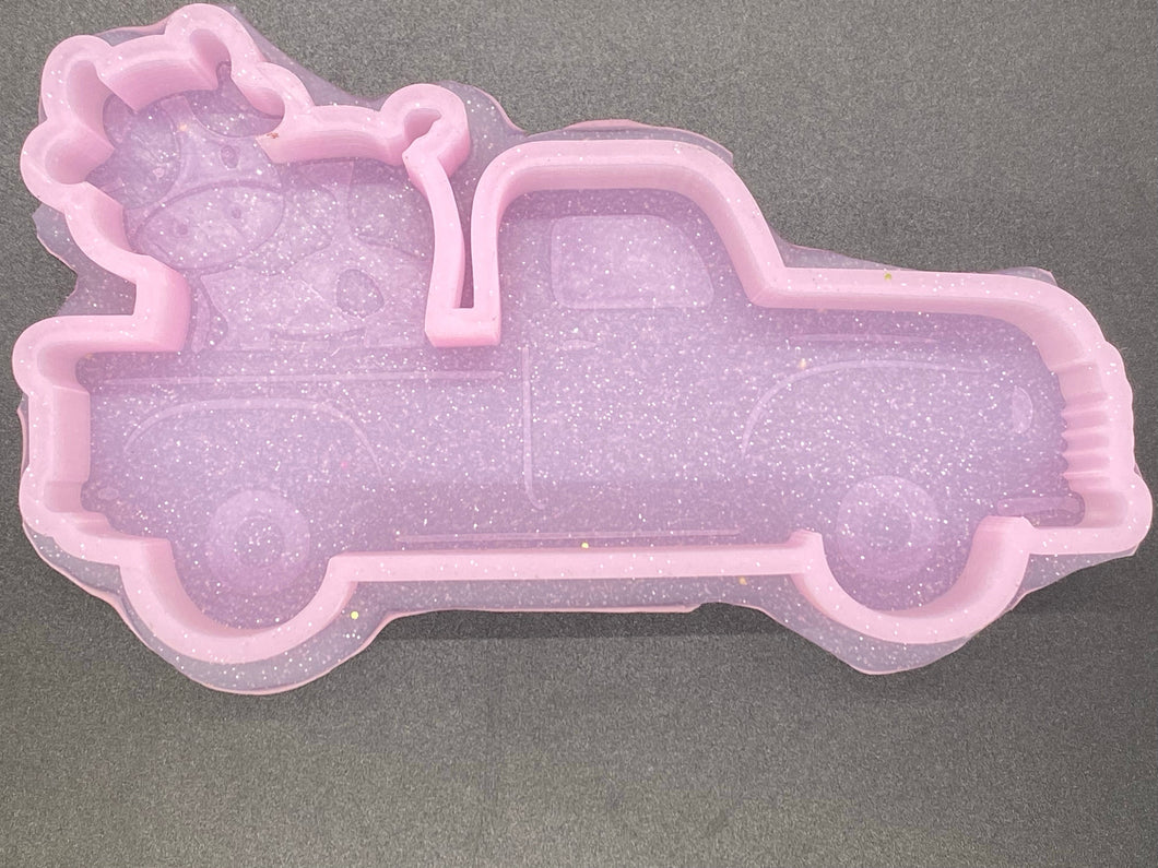 Cow Truck Silicone Mold  6.5 W x 4” T x 1