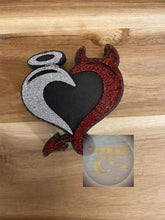 Load image into Gallery viewer, Angel / Devil Heart Silicone Mold 1&quot; deep
