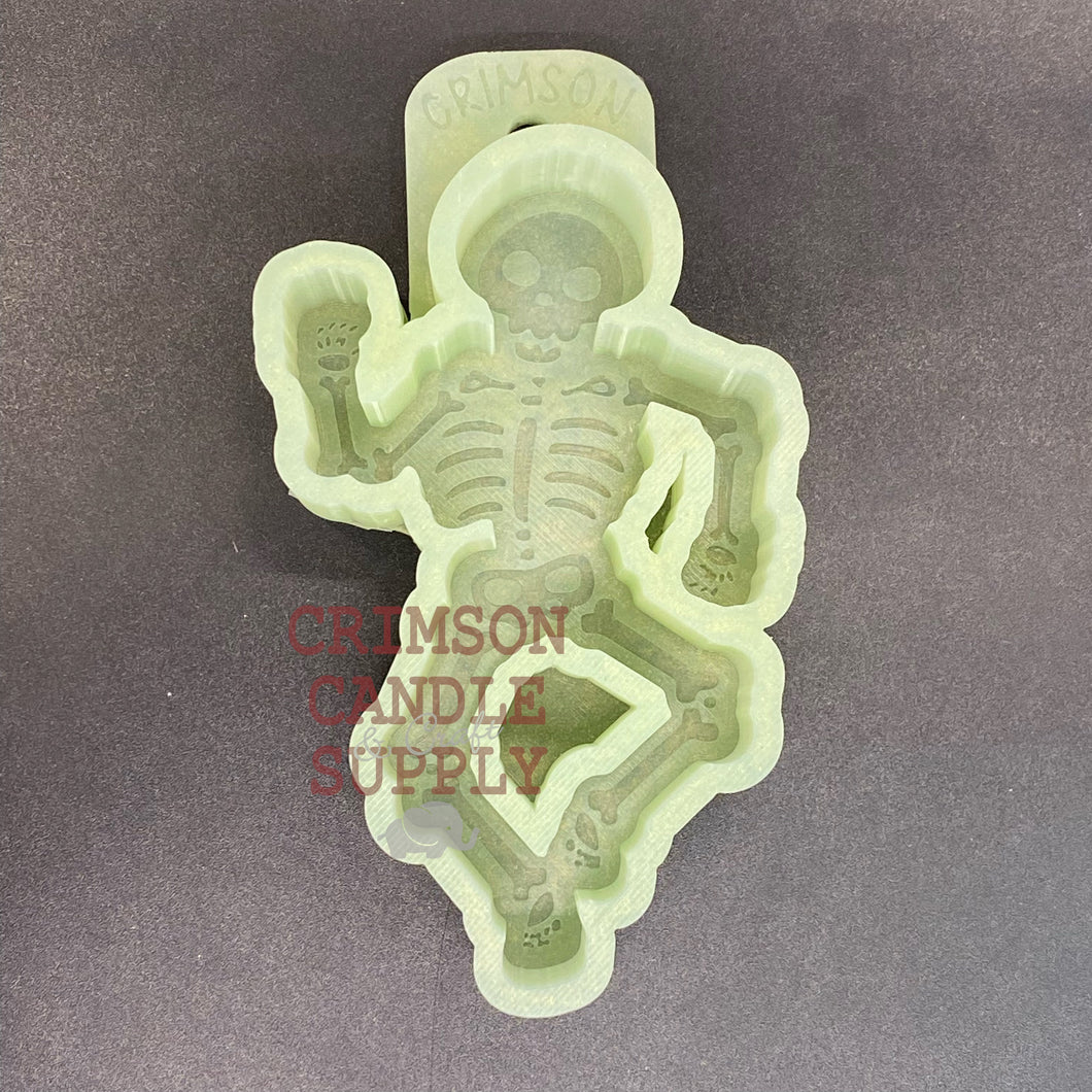 Dancing Skeleton (©CCS) Silicone Mold 4.5” tall x 2.5” wide x 1