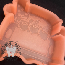 Load image into Gallery viewer, Gnomes and a Christmas Tree Truck (rear view) Silicone Mold 4.5” x 4.5” x 1&quot; deep
