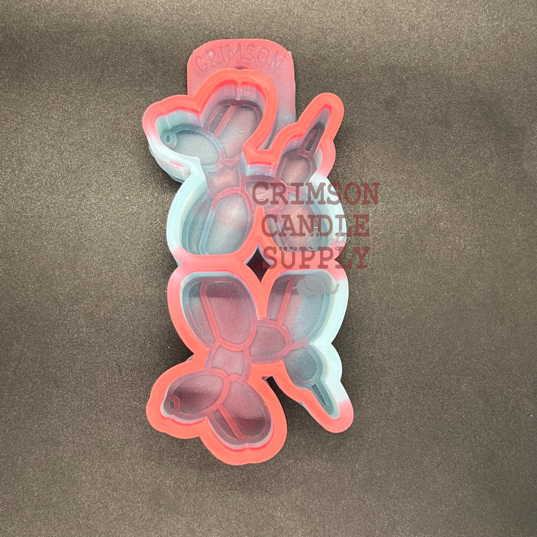 Balloon Dog Vent Clips 2 Pack (©CCS) Silicone Mold 4.75” tall x 2” wide x 1