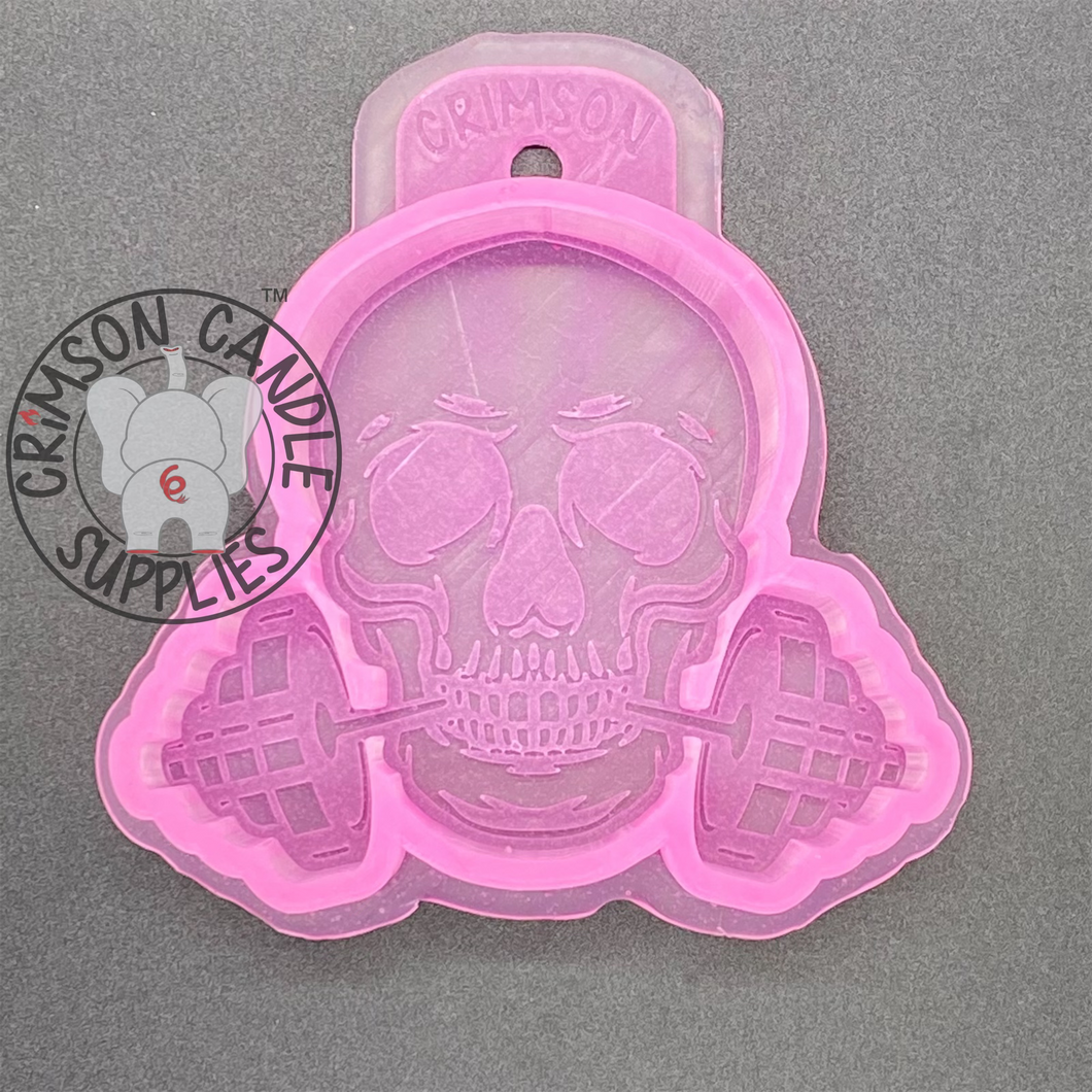 Barbell Skull Silicone Mold 4