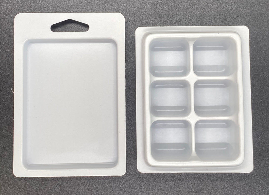 White Clamshell Tart Mold 6 Compartment 2.4 oz