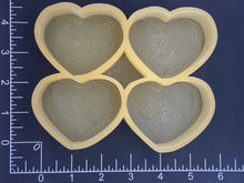 Load image into Gallery viewer, Rude Heart Conversation Candy Silicone Mold 4 pack (Each heart is 3” wide x 2.5” tall x 1” deep)

