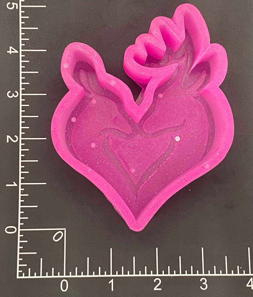 Buck and Doe Heart Silicone Mold 3”W x 4.5” H x 1