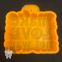Load image into Gallery viewer, Make Love Not War Silicone Mold 4.5” W x 3.75” T x 1&quot; deep
