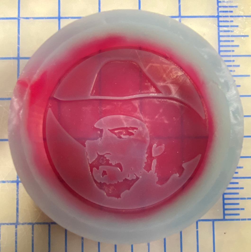 Montana Cowboy Silicone Mold 3.5”tall x 3.5”wide x 1