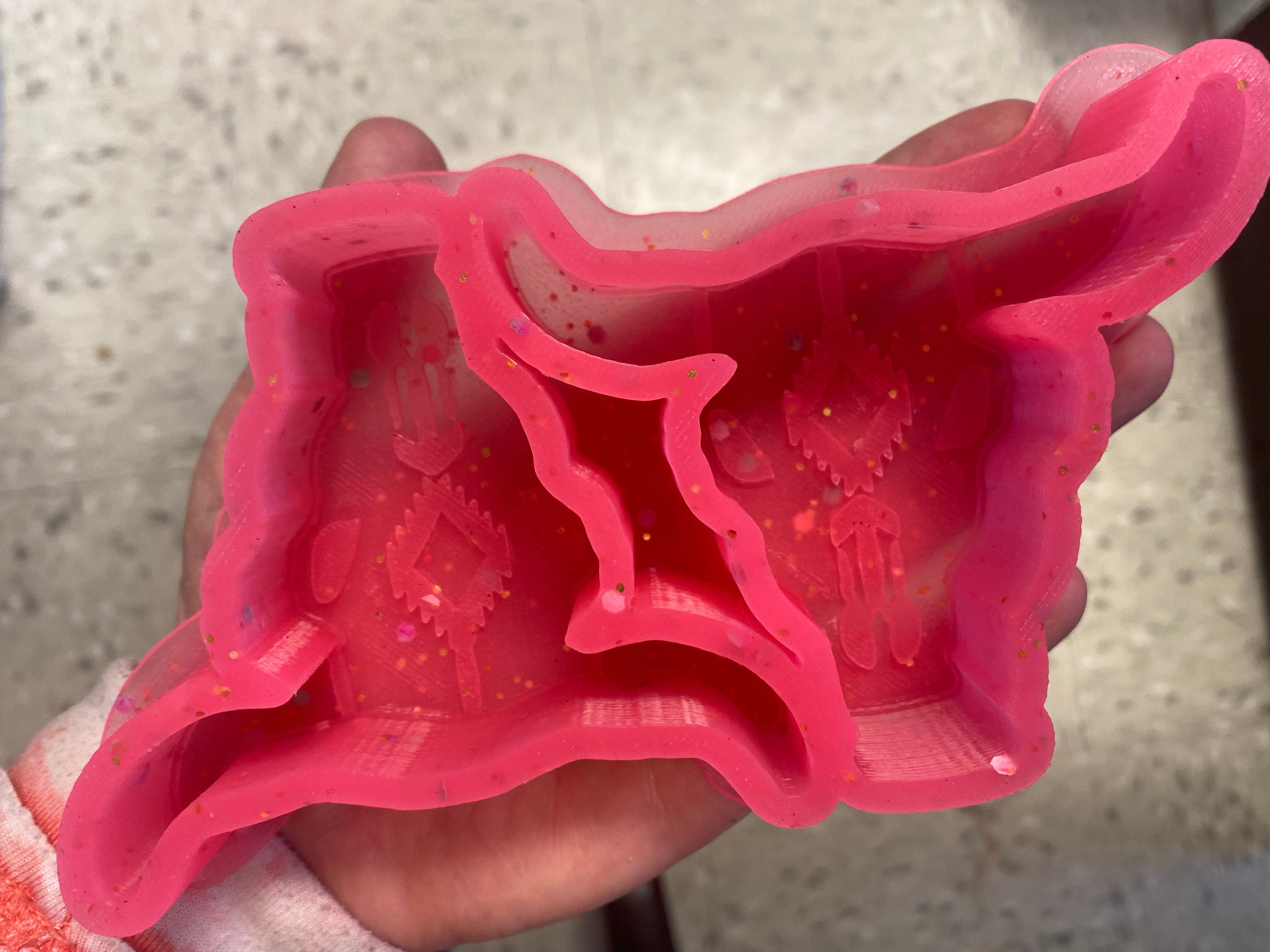 Aztec Bull Skull Vent Clip Size Silicone Mold (2 pack) -Freshie size 3 –  Crimson Candle Supply