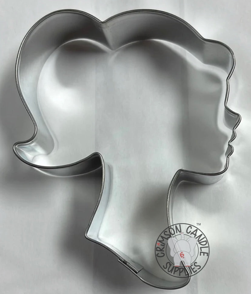 Ponytail Girl Cookie Cutter 3.5 in