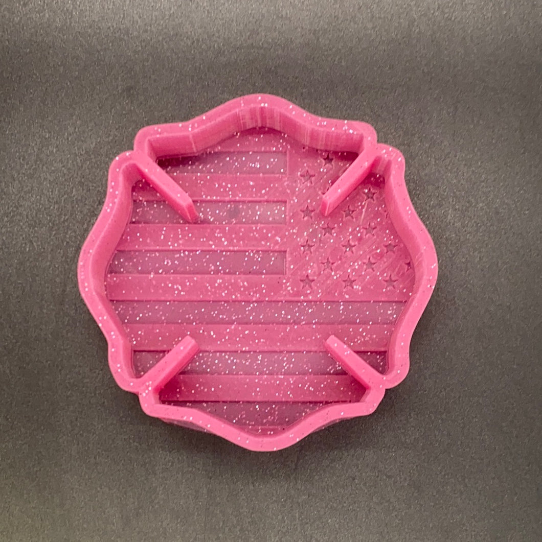 Maltese Cross Stars and Stripes Silicone Mold 4” W x 4” H x 1