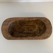 Load image into Gallery viewer, Wooden Dough Bowl Rectangle  9-10” Length X 4-5”Wide X 2”Tall
