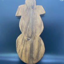 Load image into Gallery viewer, Snowman Wooden Dough Bowl Rectangle  12” Length X 6”Wide X 1.5”Tall
