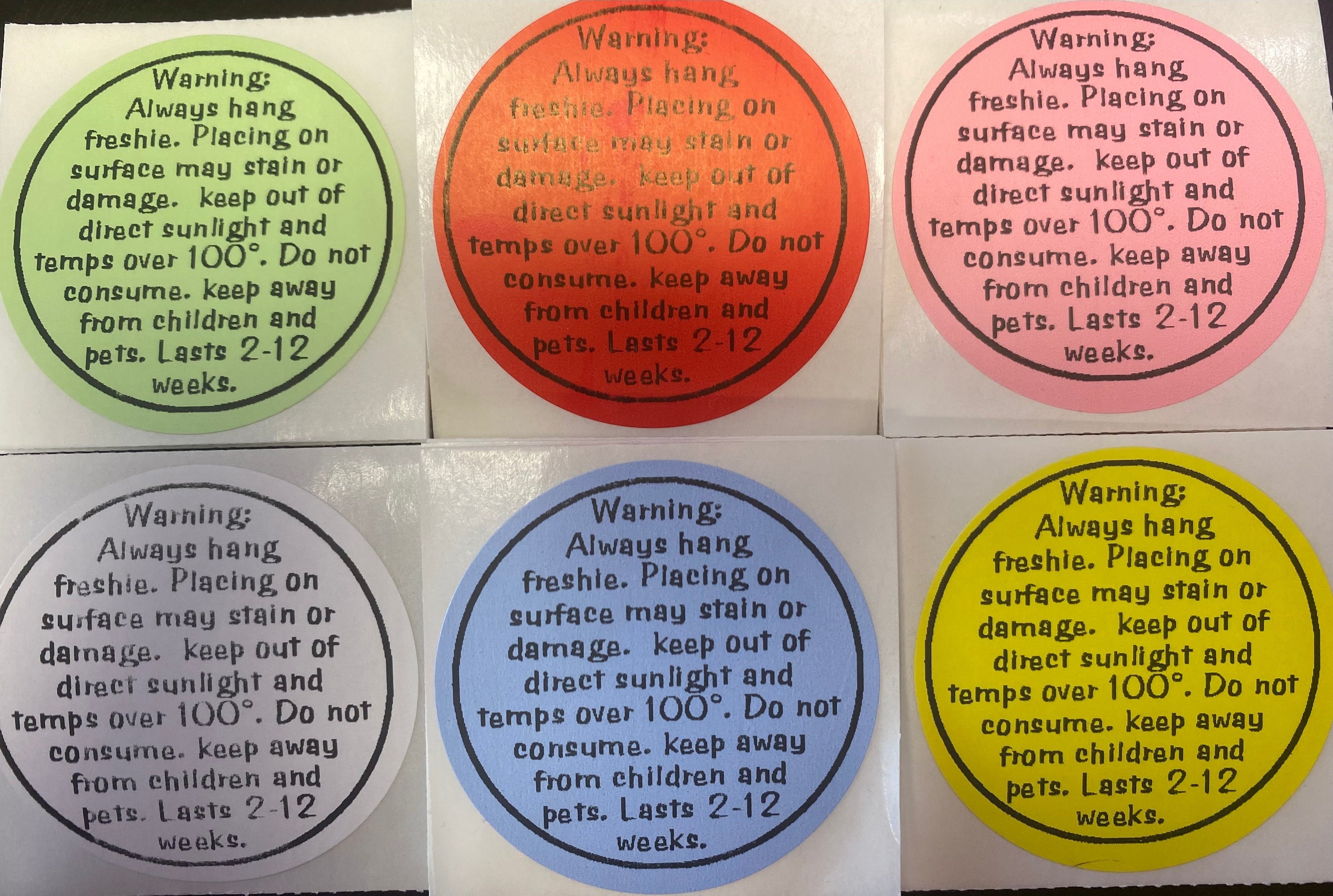 Freshie Care Instructions Stickers – Cured Aroma Beads