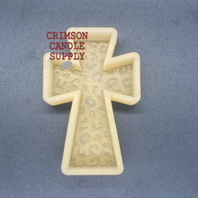Load image into Gallery viewer, Leopard Print Cross Silicone Mold 2.5&quot;W x 4&quot;T x 1&quot; deep
