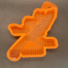 Load image into Gallery viewer, Let&#39;s Talk About Serial Killers (©CCS) Silicone Mold 4.5&quot; W x 4.5&quot; H x 1&quot; deep
