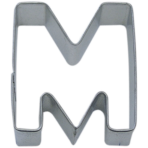 Letter M Tin Cookie Cutter Size: 3 in