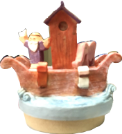 Noah's Ark Candle Topper for 3