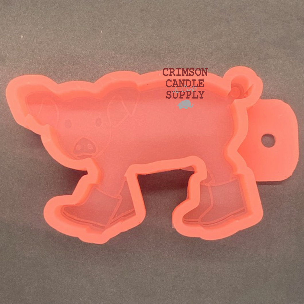 Pig in Boots Silicone Mold  3” H x  4