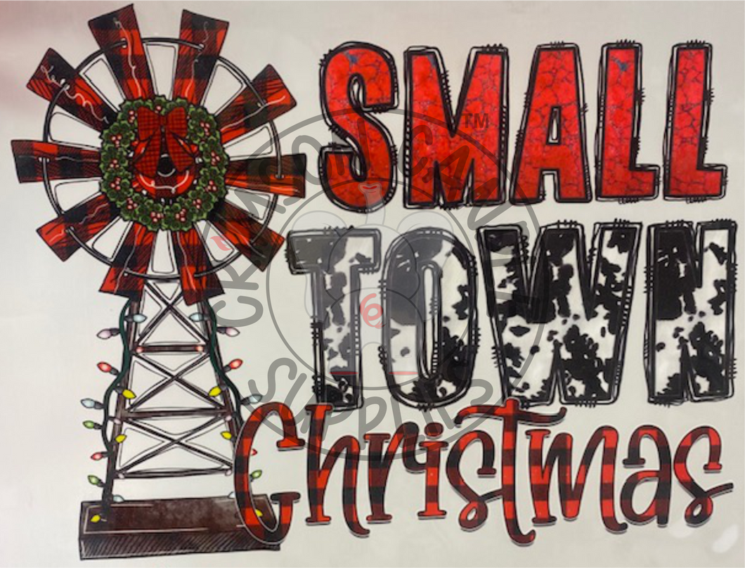Small Town Christmas (Windmill) DTF Print