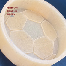 Load image into Gallery viewer, Soccer Ball Silicone Mold 3.5” tall x 3.5” wide x 1&quot; deep
