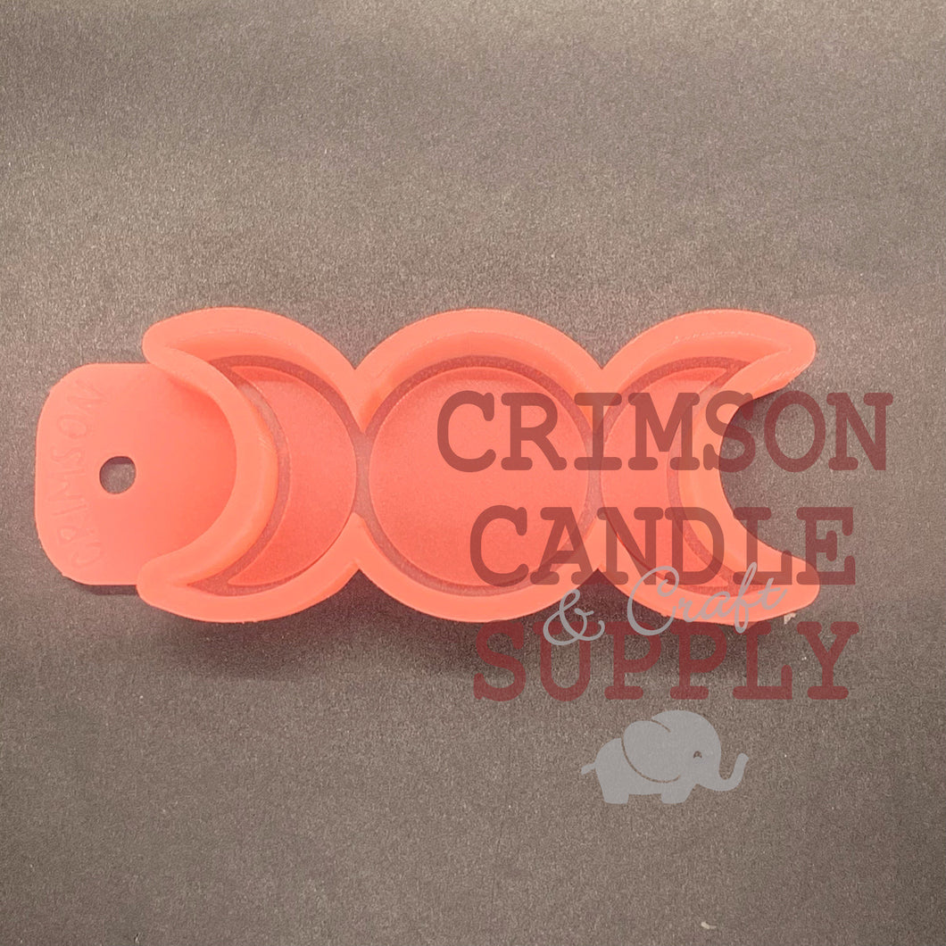 Triple Moons Silicone Mold  2” H x  4