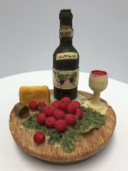 Wine & Grapes Candle Topper for 3